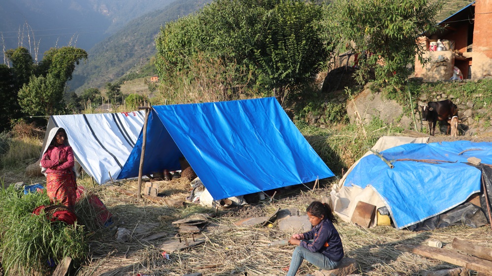 Earthquake victims of Doti compelled to live in tents