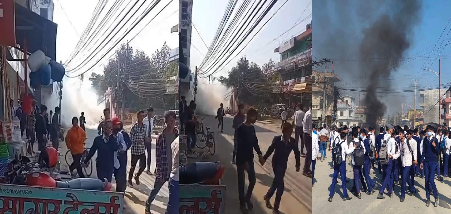 धनगढीमा ८ राउन्ड हवाई फायर, दर्जन बढी विद्यार्थी पक्राउ