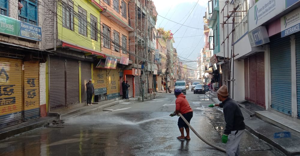 महोत्सवका लागि बेनीबजारको सडक पखालियो