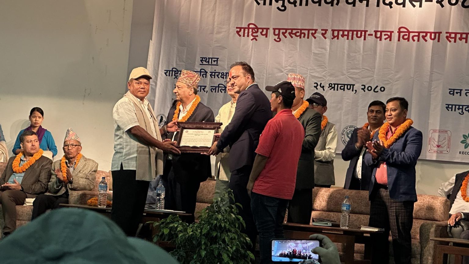 थामडाँडा सामुदायिक वन देशभरमै उत्कृष्ट, सामुदायिक वनको राष्ट्रिय पुरस्कार