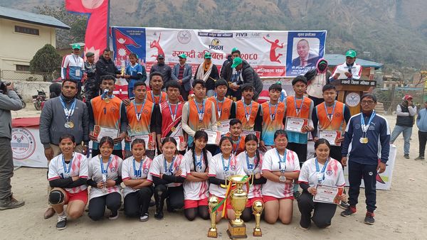 ‘प्रथम म्याग्दी भलिबल कप’को उपाधि प्रकाश र शिख मावि र डनिङलाई