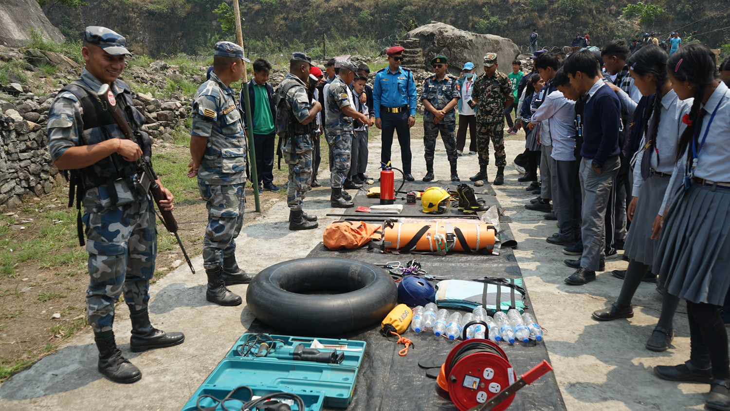 नारच्याङमा शसस्त्रको विपद् उद्दारको नमुना अभ्यास