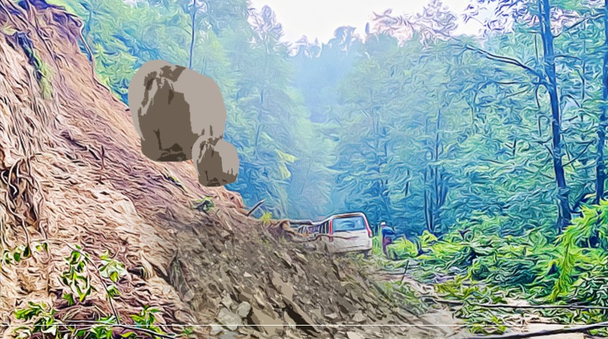 बागलुङमा वृद्ध दम्पती घरसहित पहिरोमा पुरिए