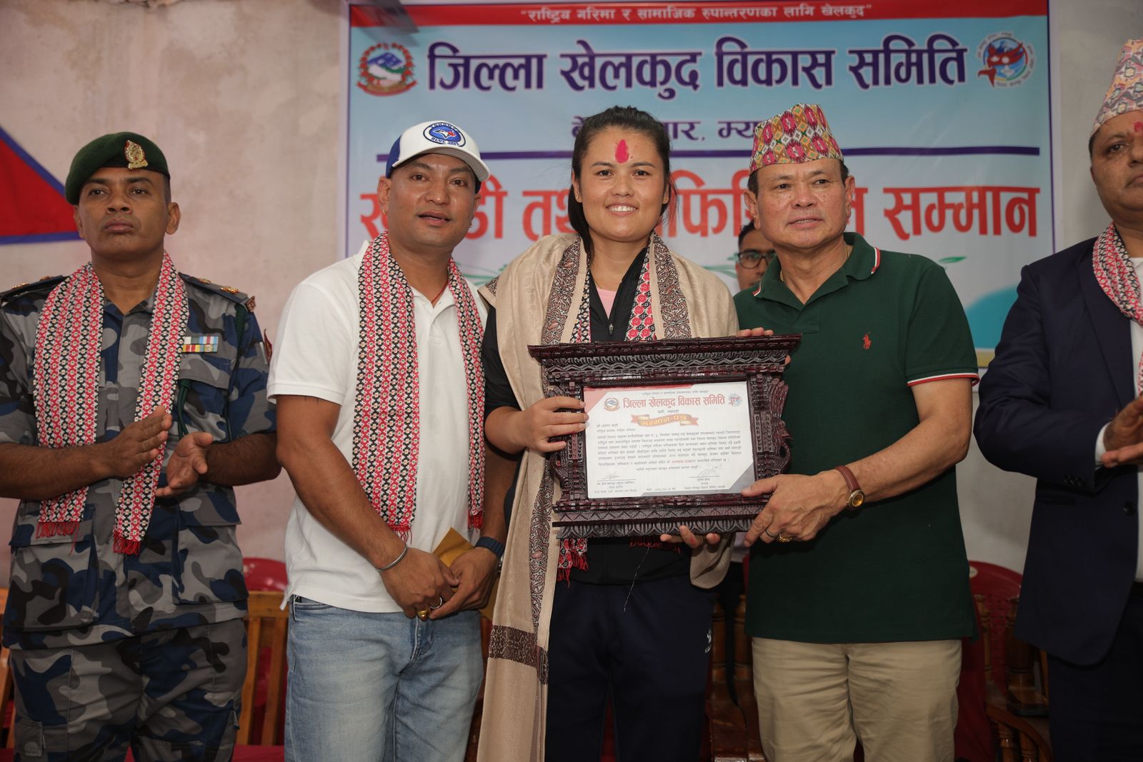 भलिबल कप्तान अरुणा शाहीको सम्मानमा स्तम्भ बन्ने