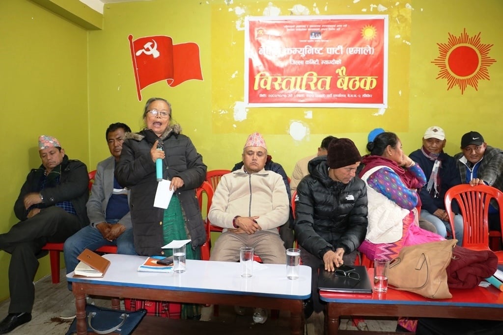 एमाले म्याग्दीको निर्वाचन कार्यालय उद्घाटन तथा विस्तारित वैठक