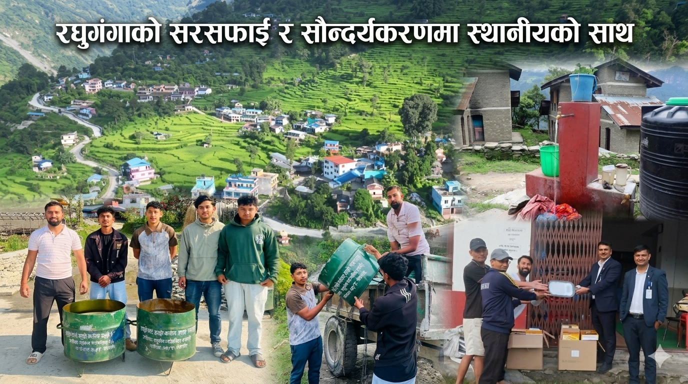 सिमित साधन स्रोत बिच ग्रामिण जनताको तिर्खा मेट्दै रघुगंगा